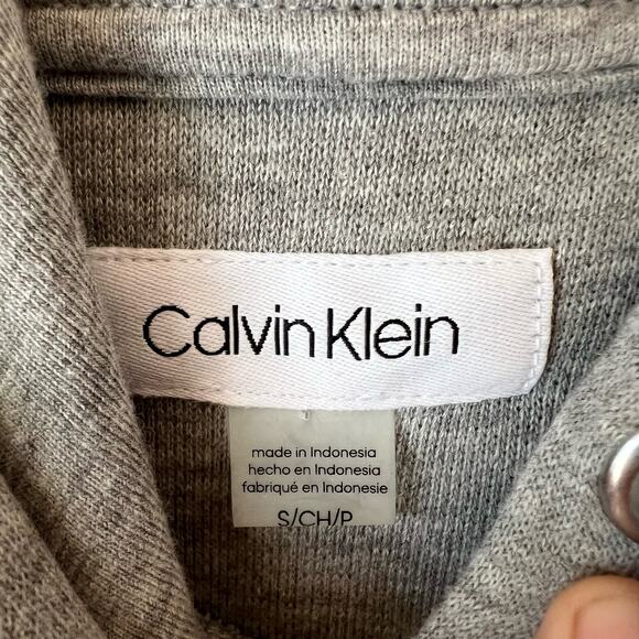 CALVIN KLEIN gray hooded tunic sweatshirt dress SIZE small - Picture 5 of 11